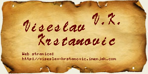 Višeslav Krstanović vizit kartica
